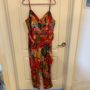 Farm Rio Tropical Print Jumpsuit
